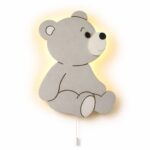 Veilleuse Ourson Assis LED Bois | Chambre Bébé Scandinave