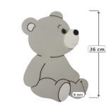 Veilleuse Ourson Assis LED Bois | Chambre Bébé Scandinave