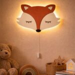 Veilleuse Murale Renard LED Bois Chambre Bébé Enfant