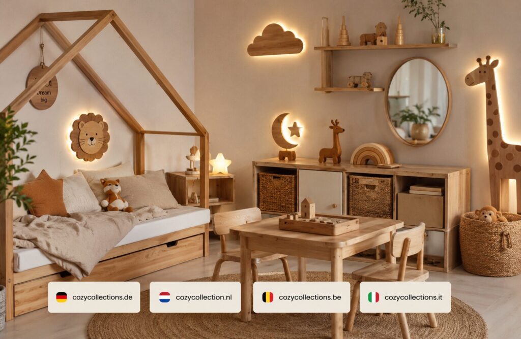 Boutiques officielles Cozy Collections Europe pour mobilier enfant veilleuses et decoration